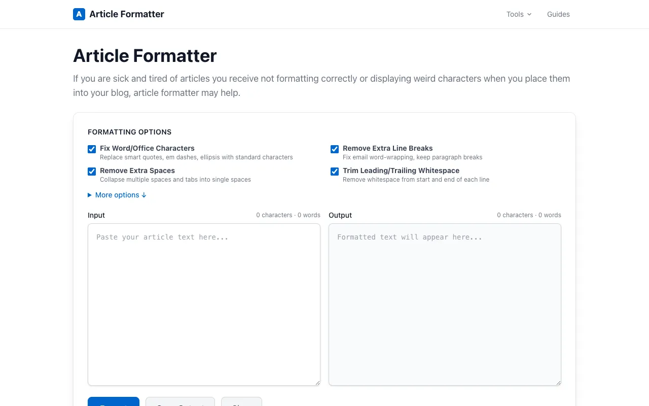 Screenshot of Text Formatting Suite