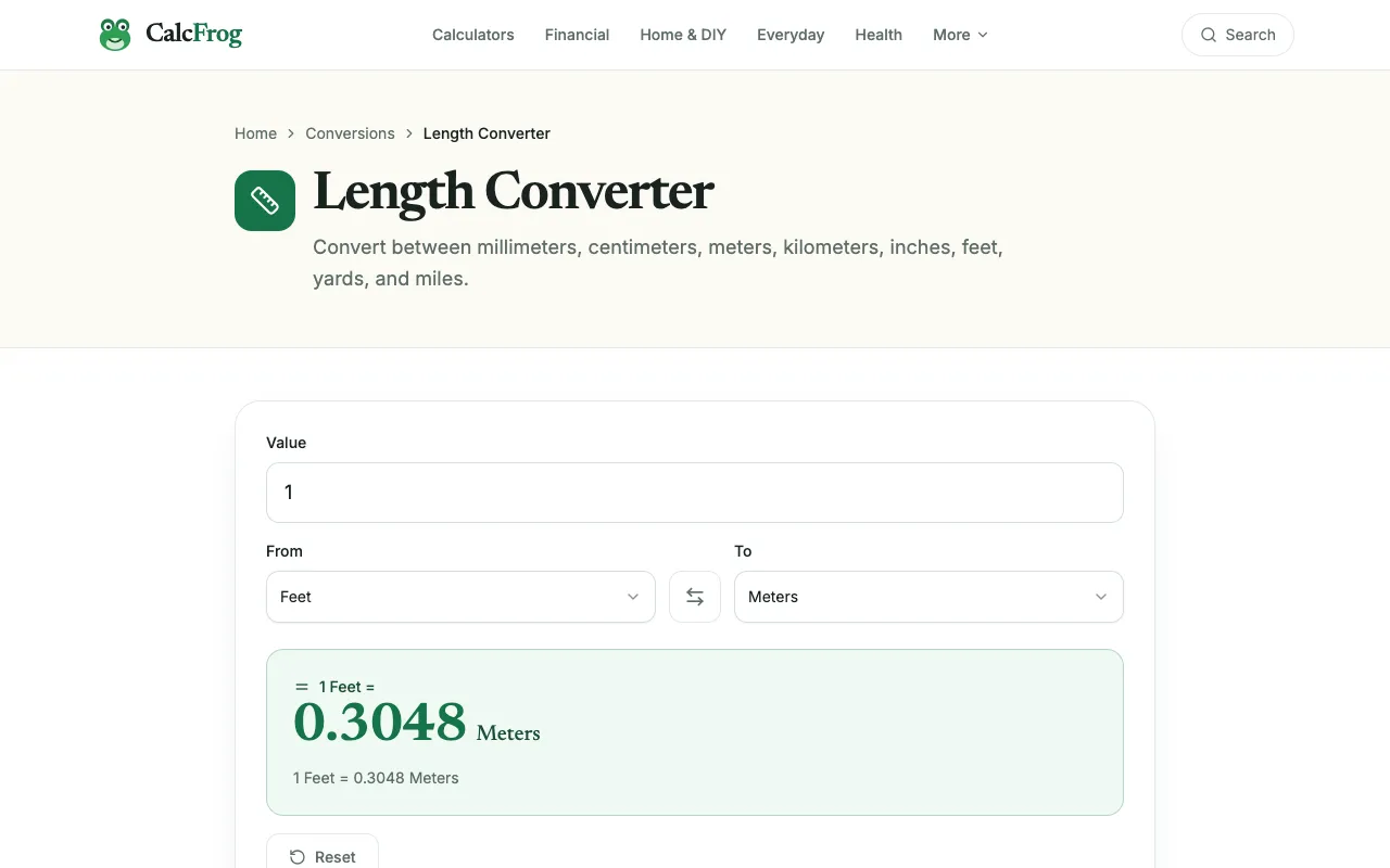 Screenshot of CalcFrog