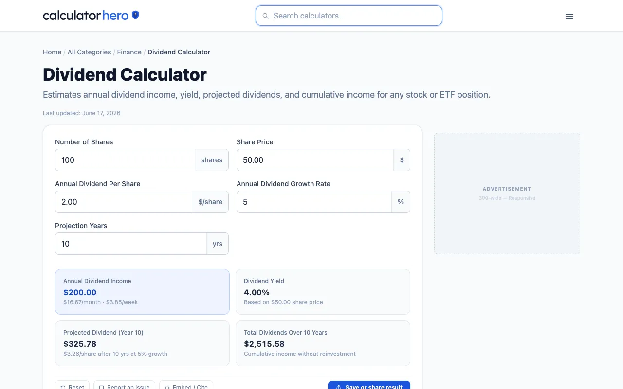 Screenshot of Calculator Hero