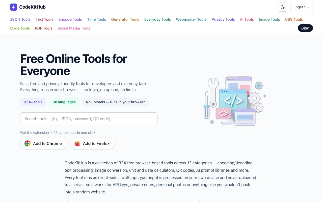 Screenshot of CodeKitHub
