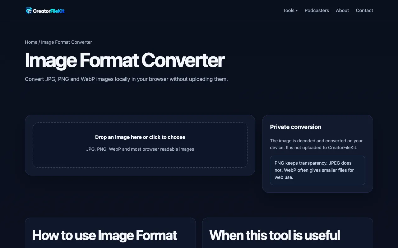 Screenshot of CreatorFileKit