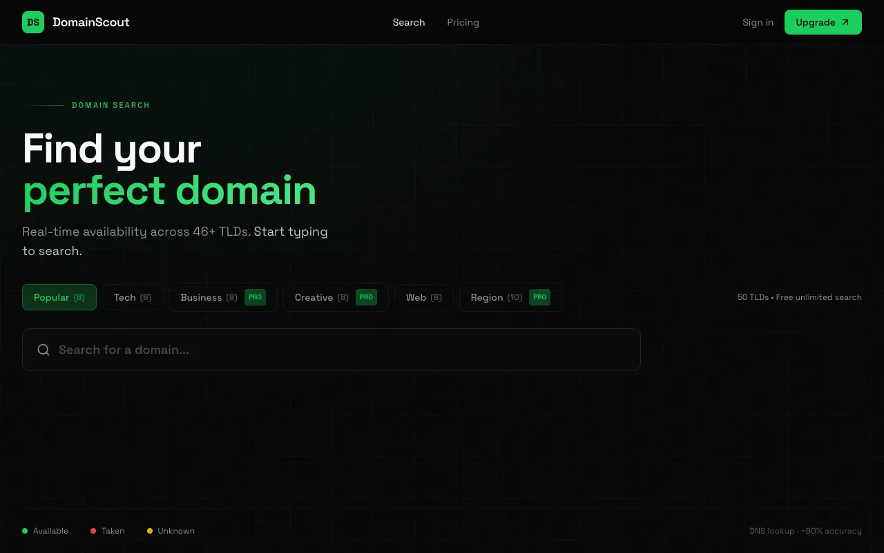 Screenshot of Domain Name Checker