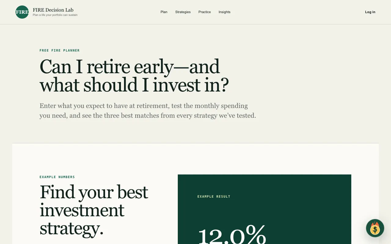 Screenshot of Retirement Portfolio Planner