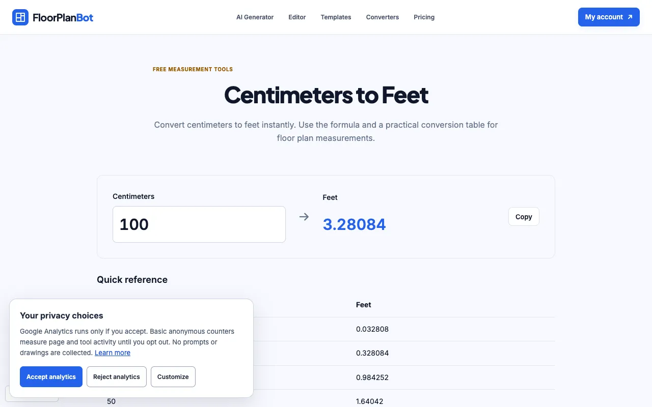 Screenshot of FloorPlanBot