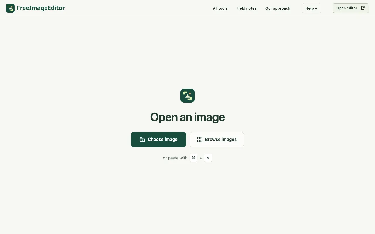Screenshot of Image Editor on Free Image Editor