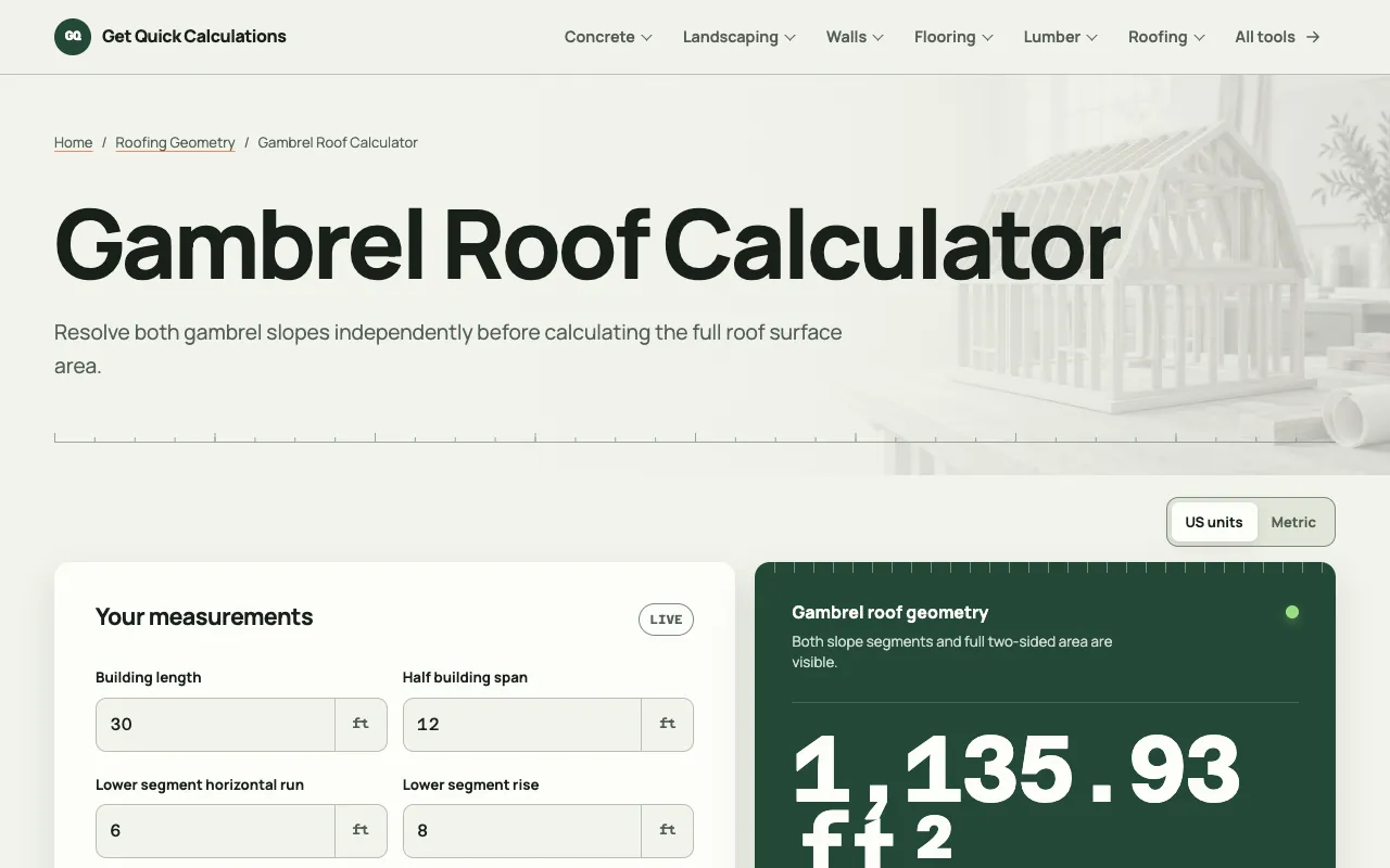Screenshot of GQ Calc
