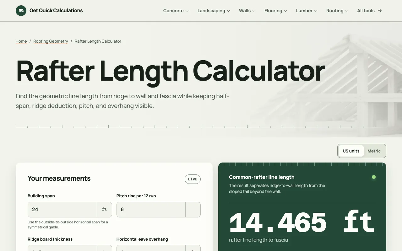 Screenshot of GQ Calc