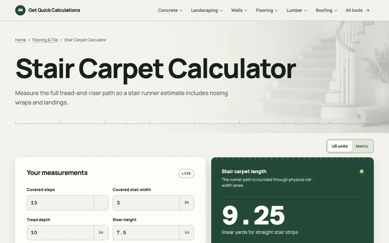 Screenshot of GQ Calc