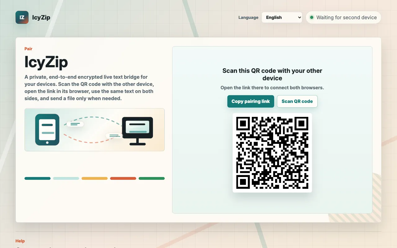 Screenshot of Cross-Device Transfer