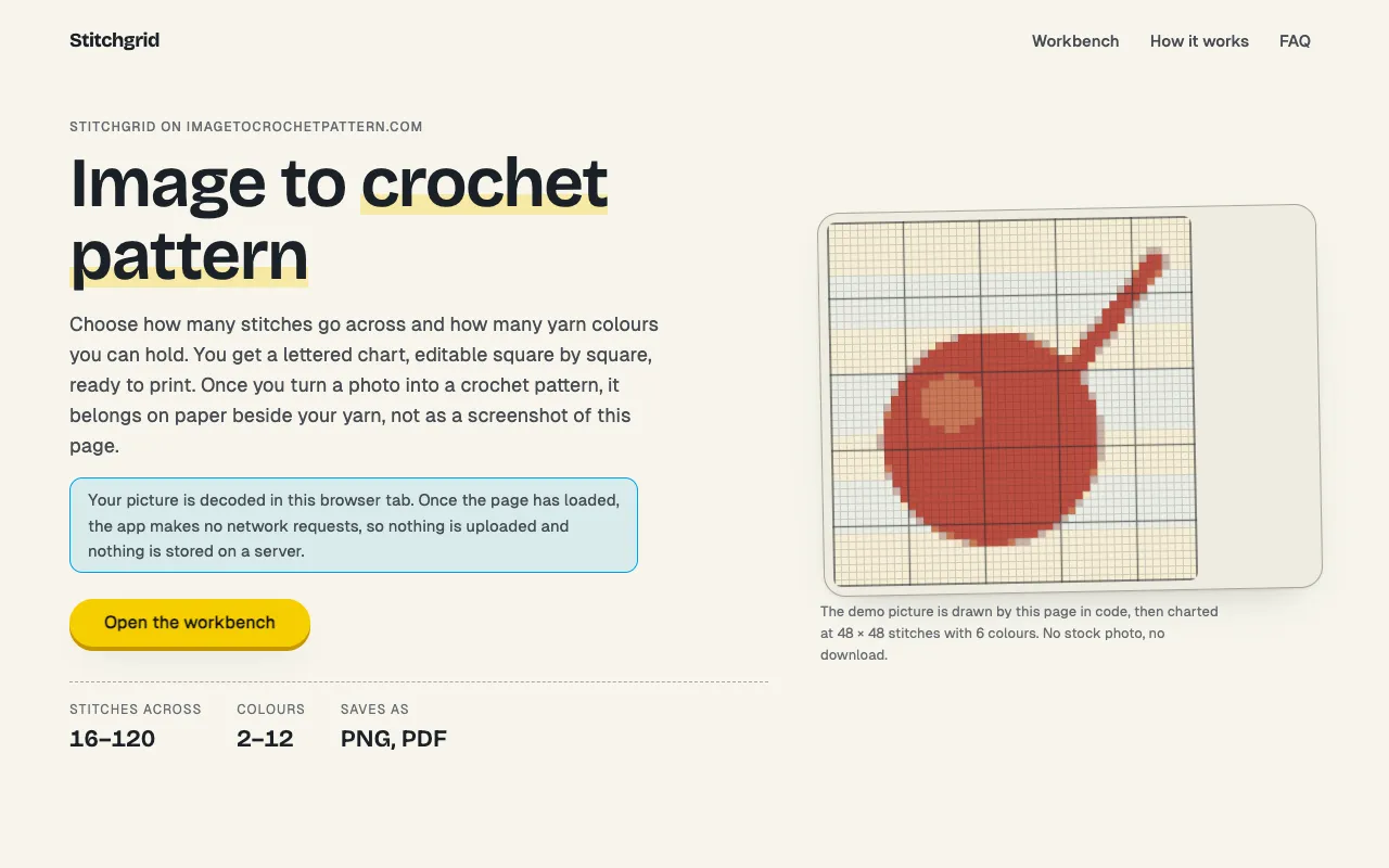 Screenshot of Crochet Pattern Generator