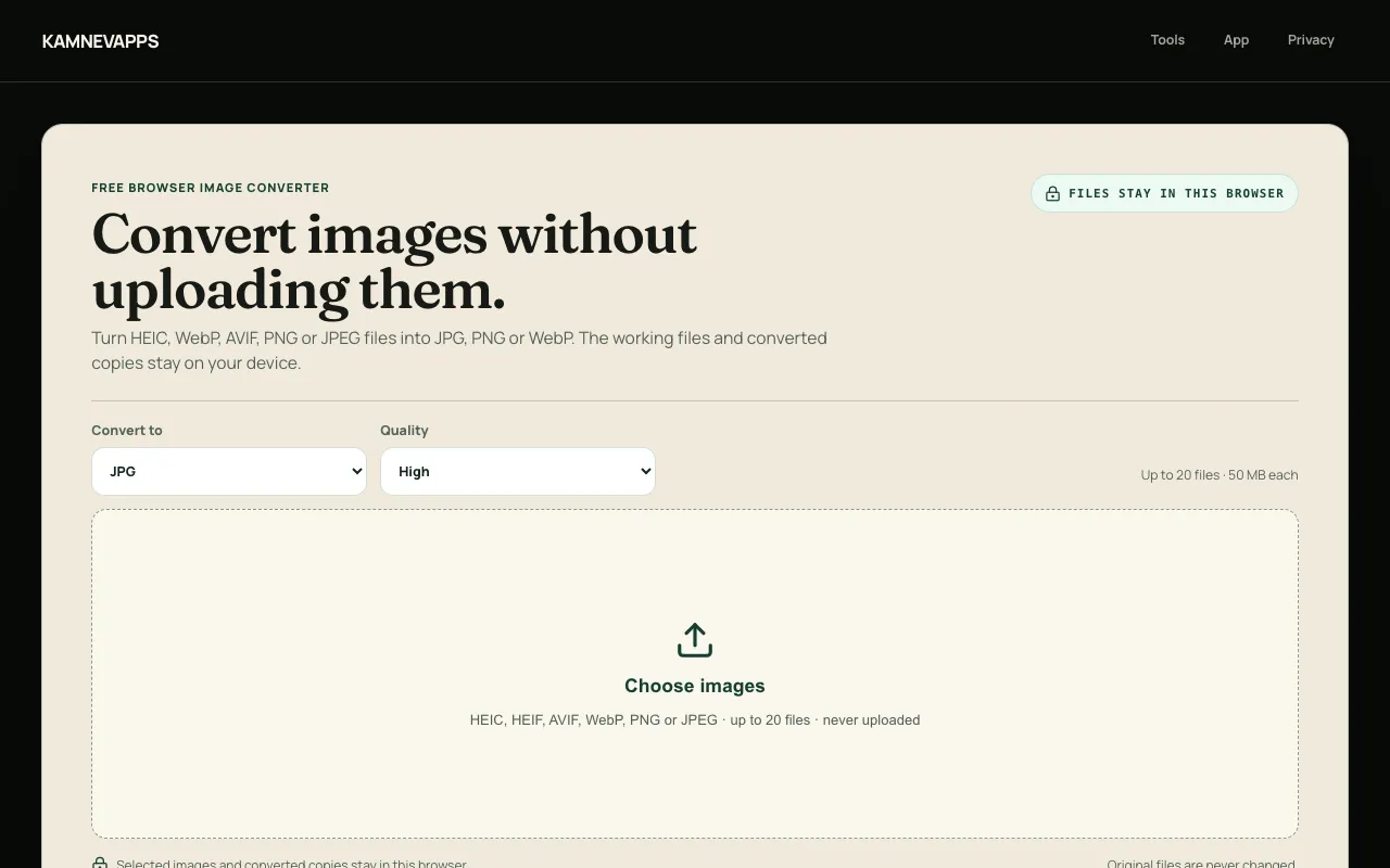 Screenshot of Kamnevapps