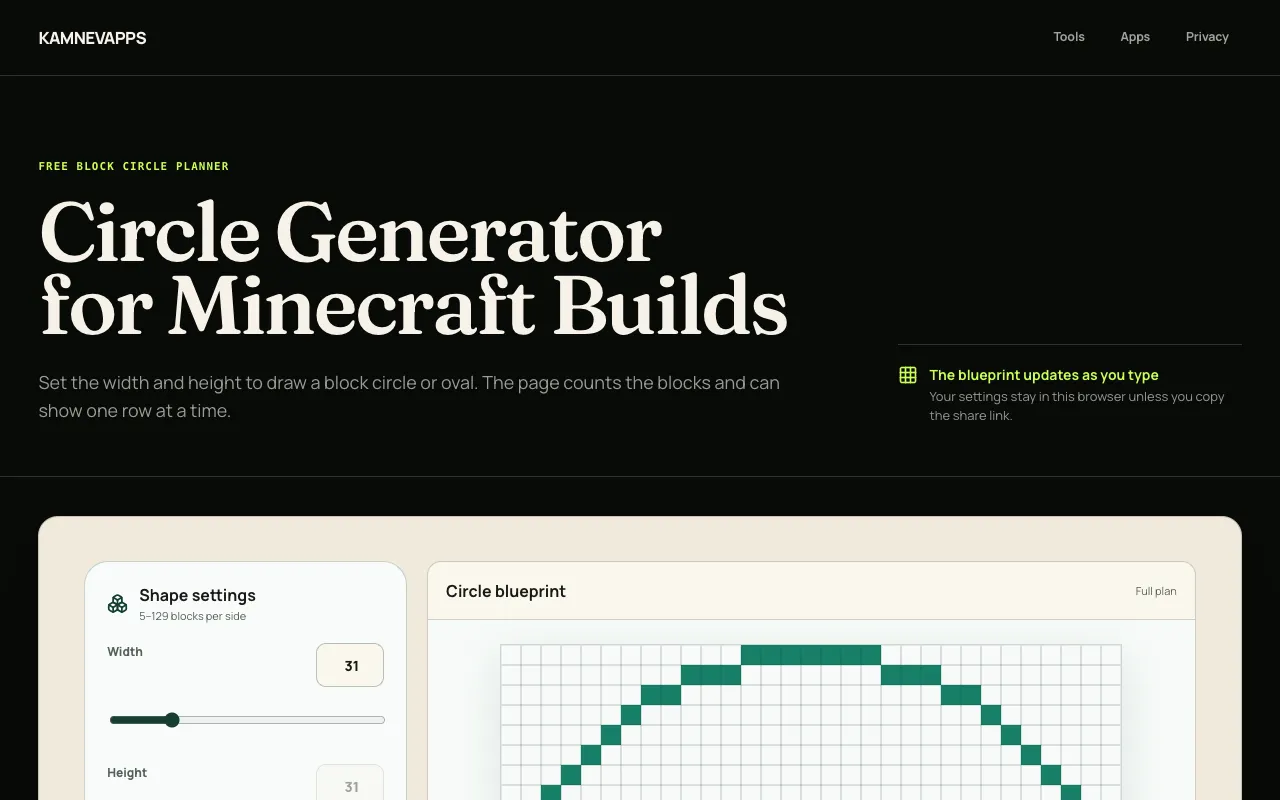 Screenshot of Kamnevapps