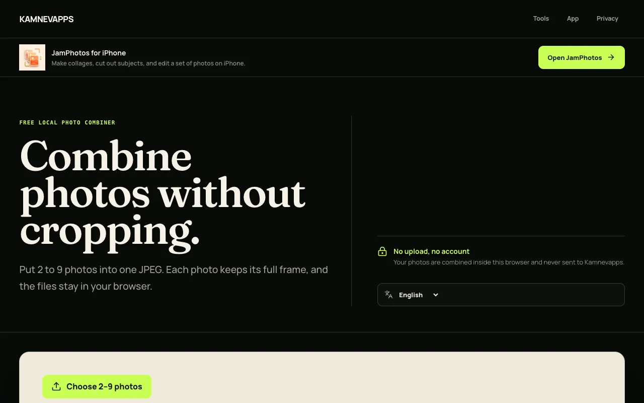 Screenshot of Photo Combiner