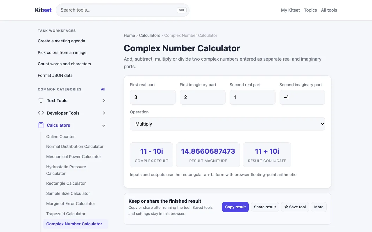 Screenshot of Kitset