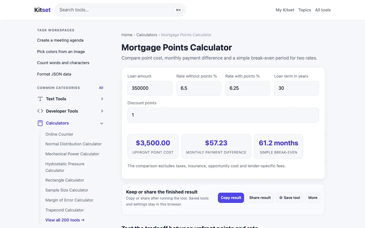 Screenshot of Kitset