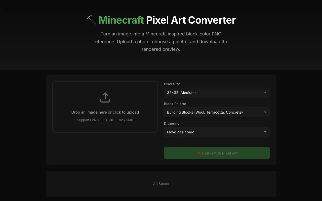 Screenshot of Pixel Art Converter