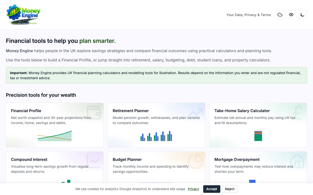 Screenshot of Finance Calculator Suite