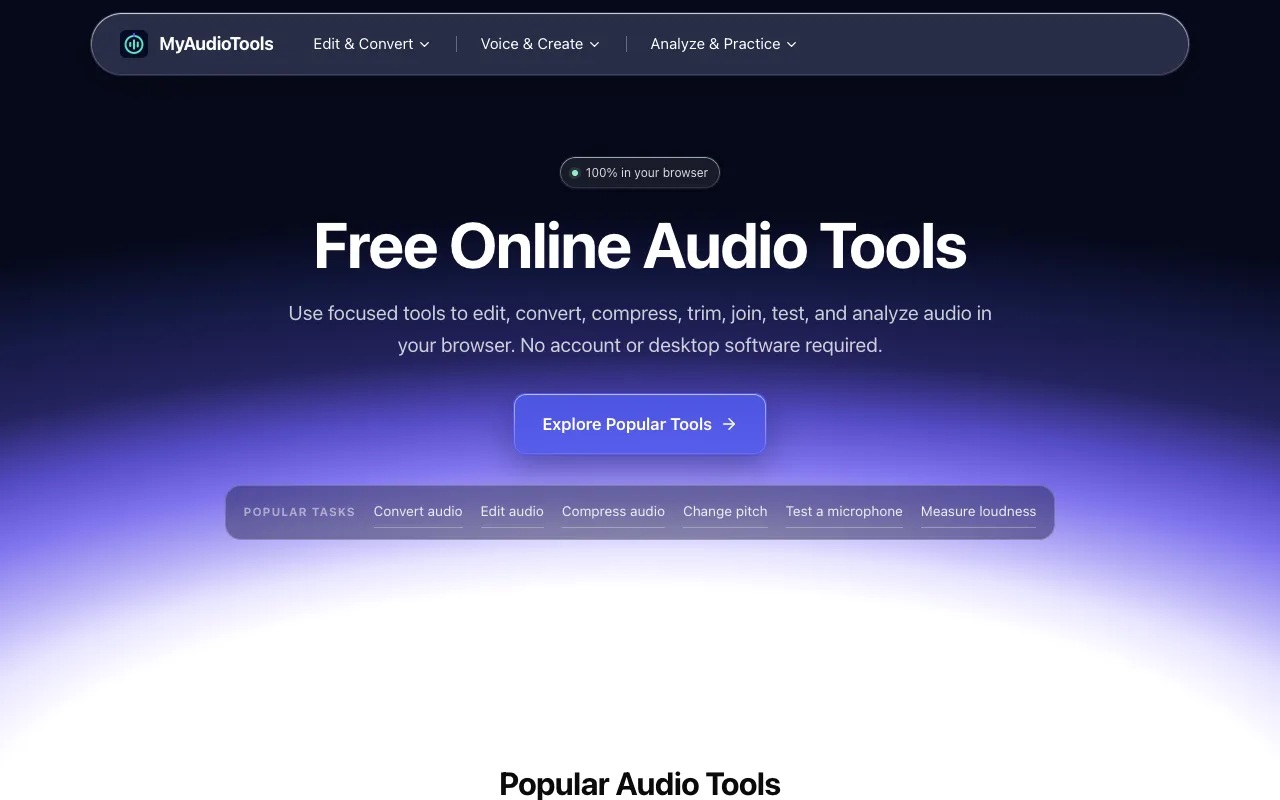 Screenshot of Audio Tools Suite
