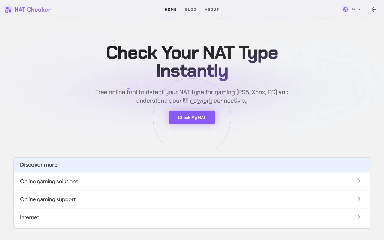 Screenshot of NAT Detector