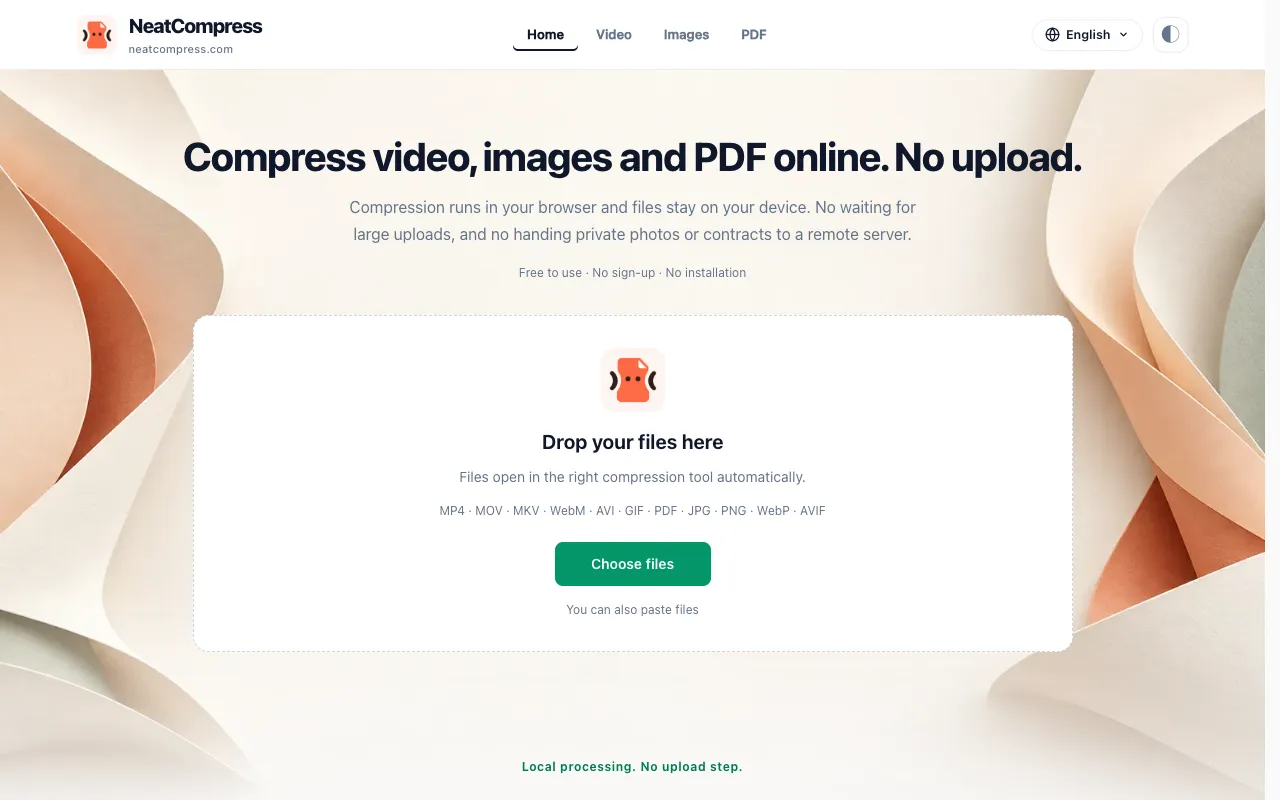 Screenshot of Media Compression Suite on NeatCompress