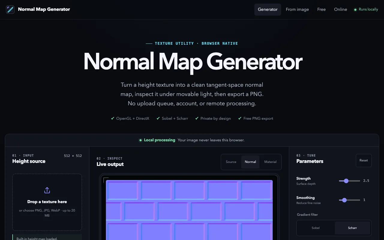 Screenshot of Normal Map Generator