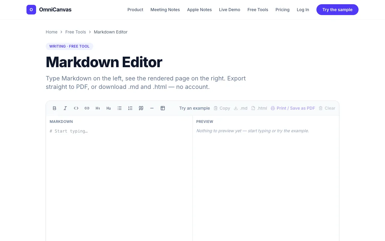 Screenshot of OmniCanvas