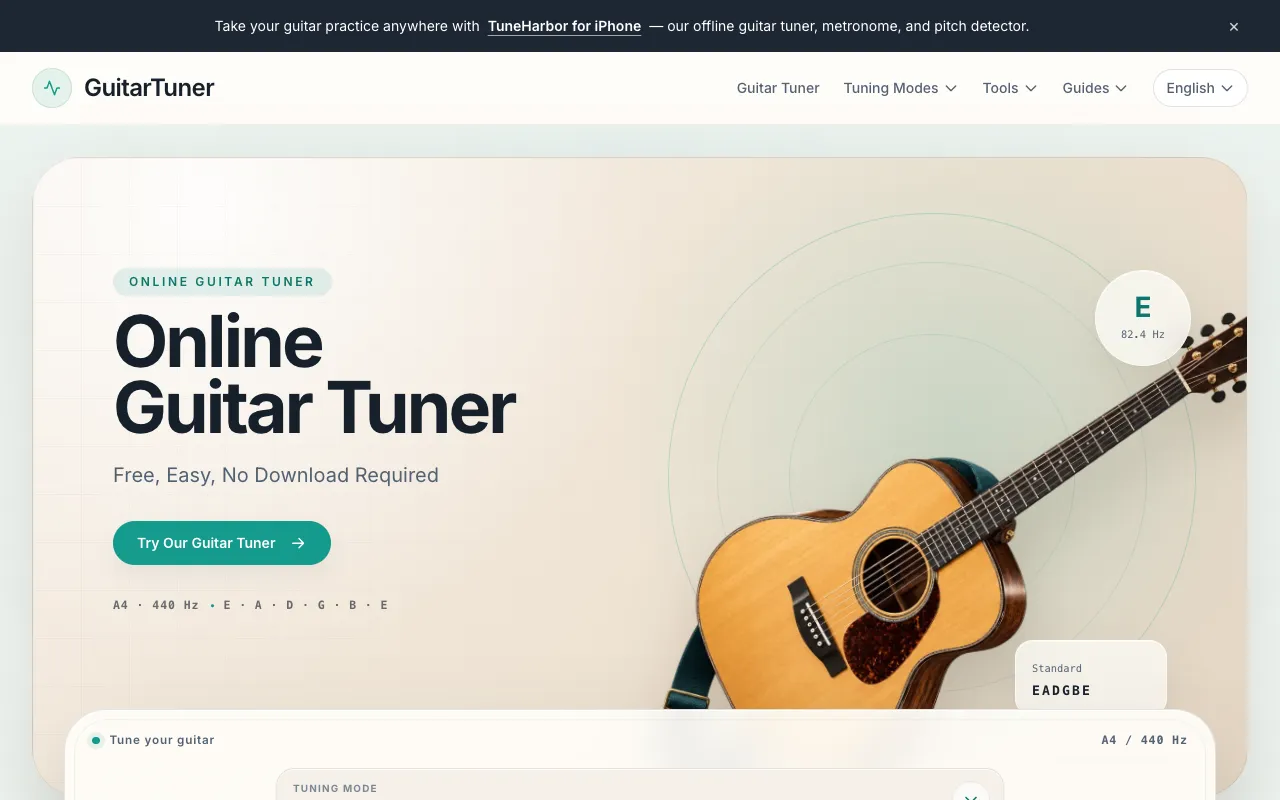 Screenshot of Guitar Tuner
