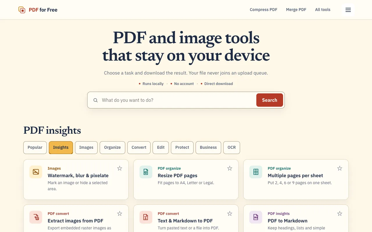 Screenshot of PDF for Free