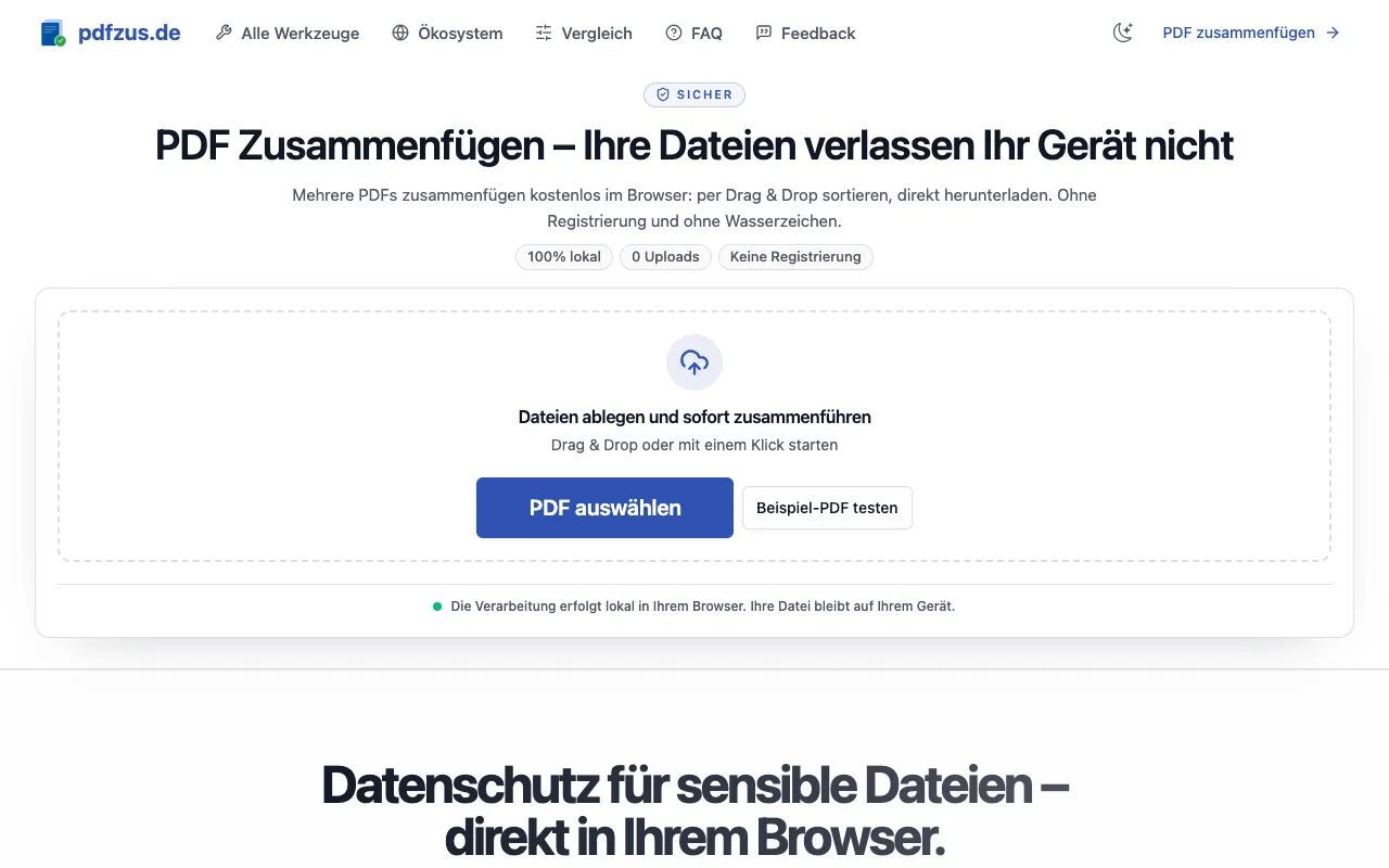 Screenshot of pdfzus