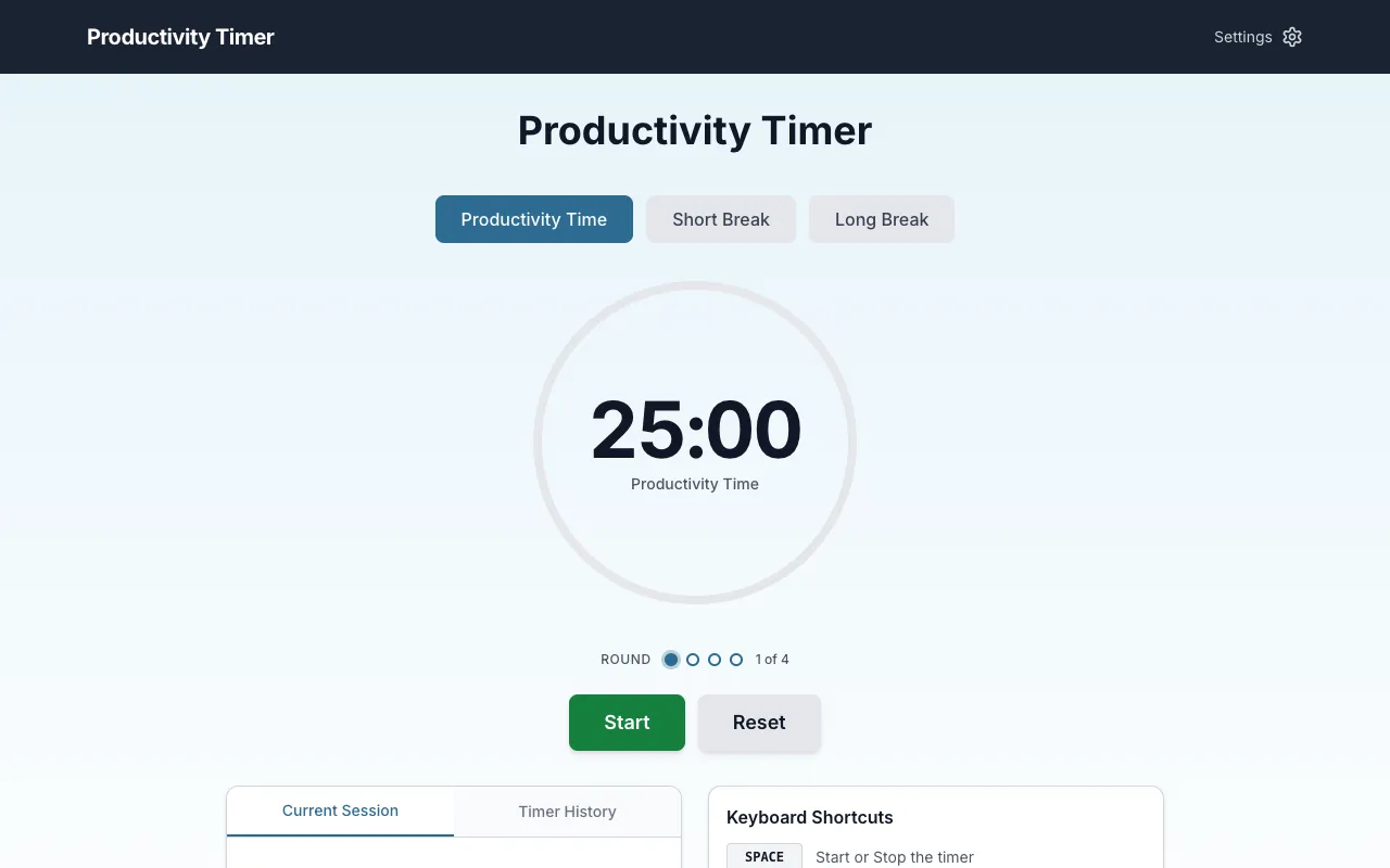Screenshot of Productivity Tools Suite