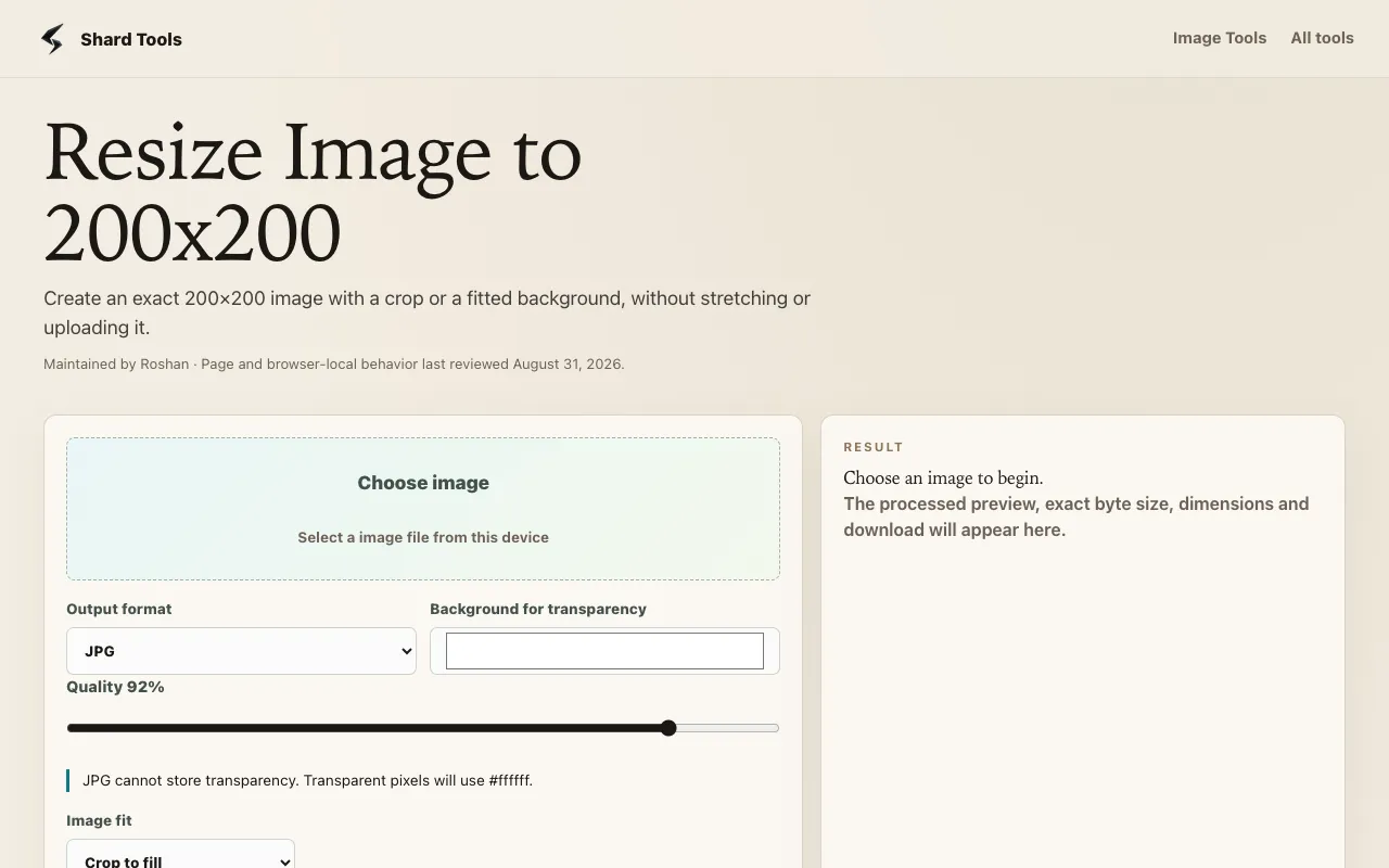 Screenshot of Shard Tools