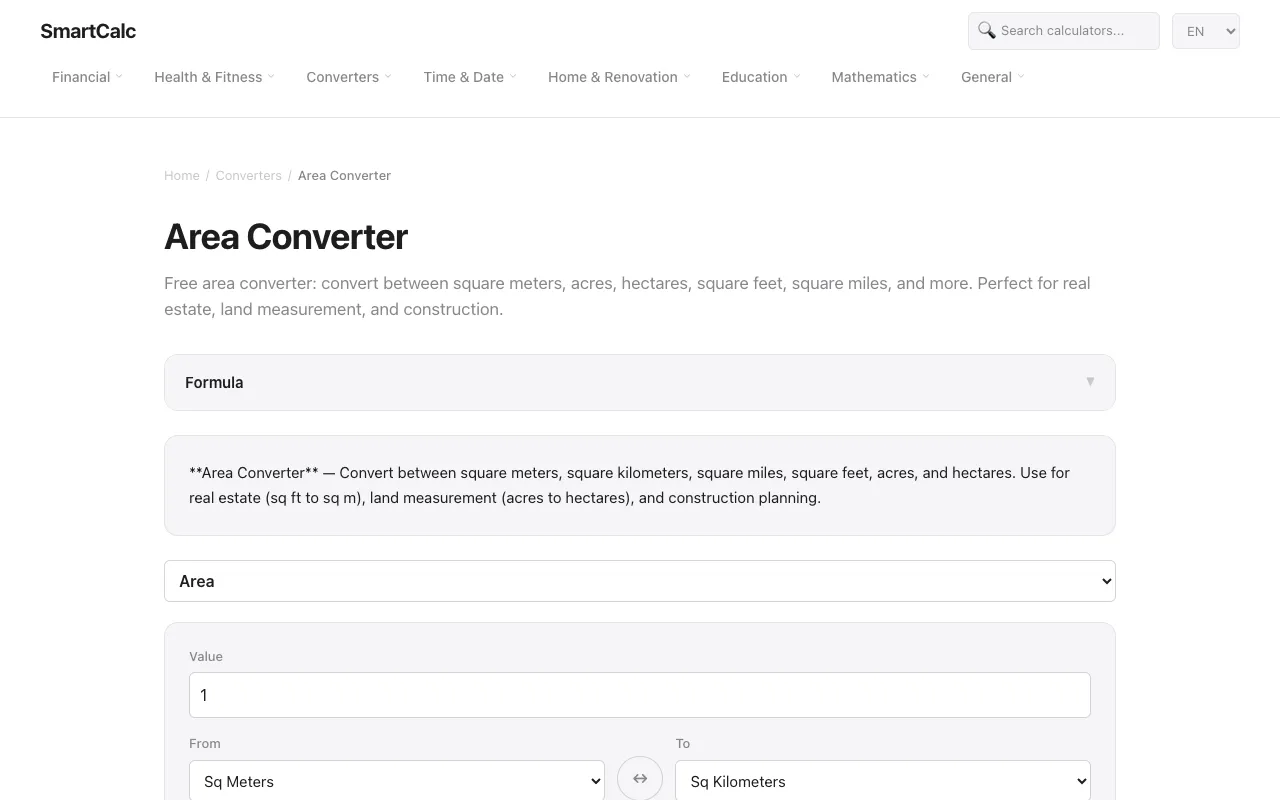 Screenshot of SmartCalc
