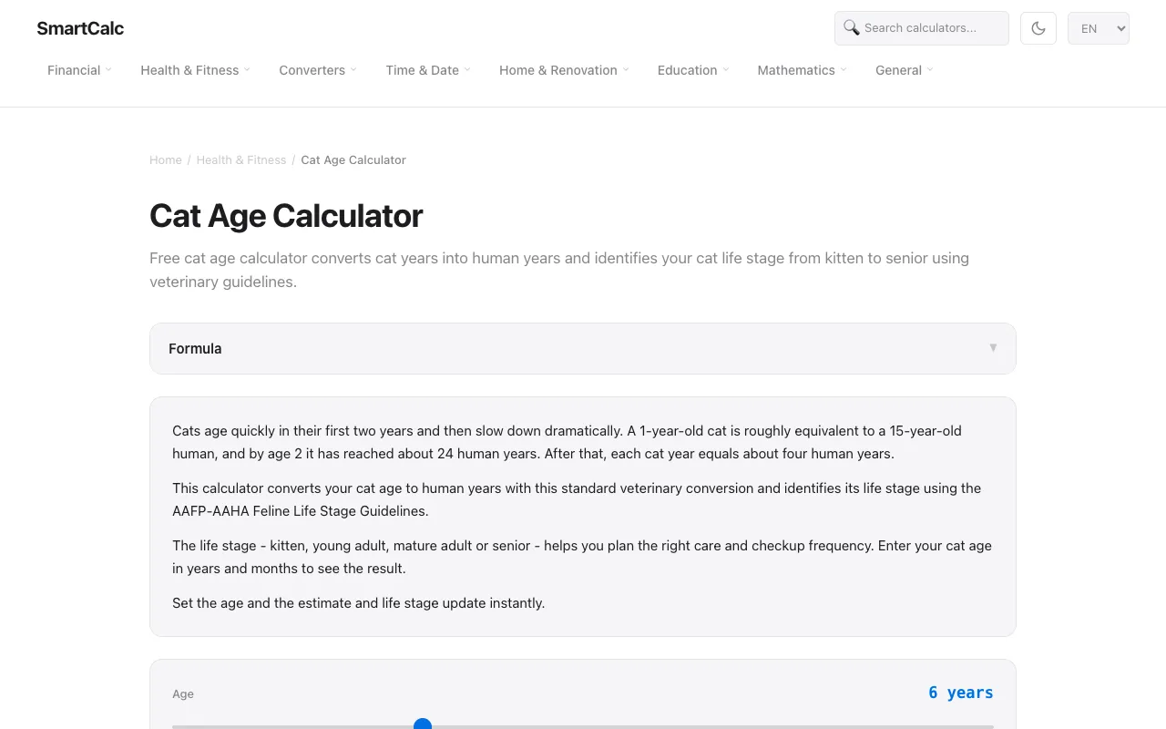 Screenshot of SmartCalc