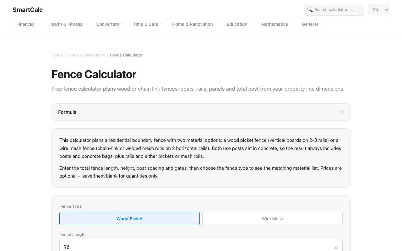 Screenshot of SmartCalc