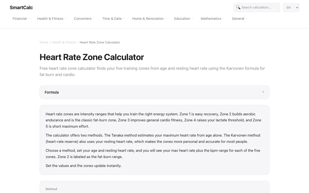 Screenshot of SmartCalc