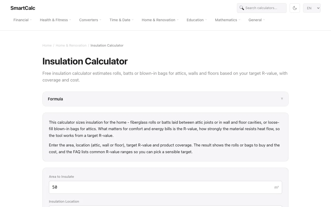 Screenshot of SmartCalc