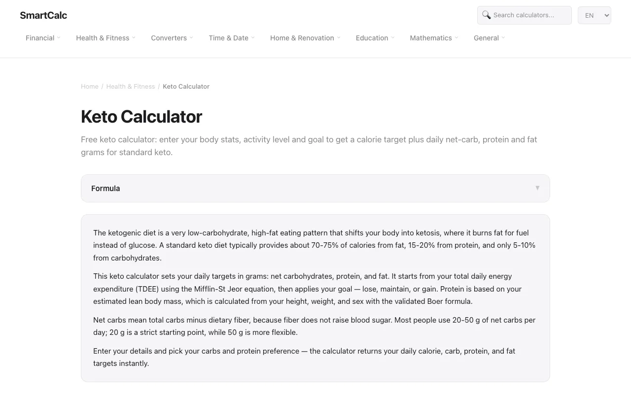 Screenshot of SmartCalc