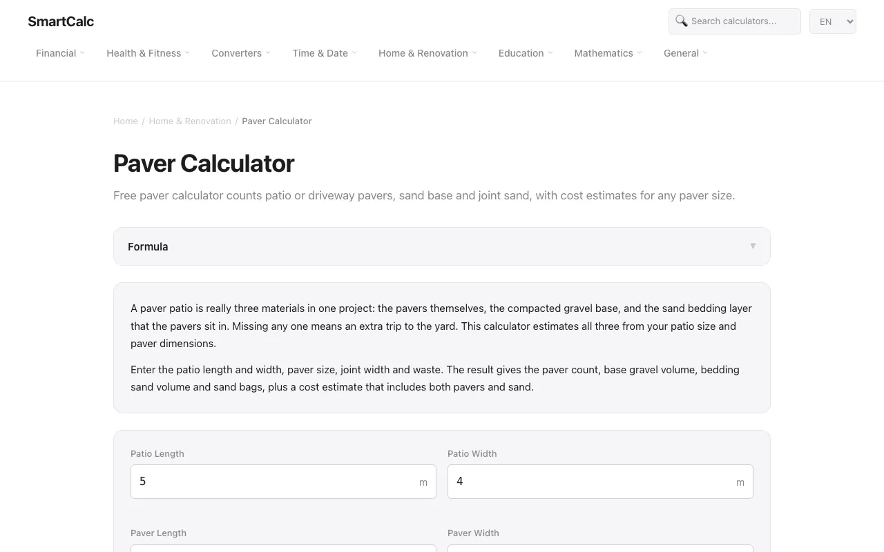 Screenshot of SmartCalc
