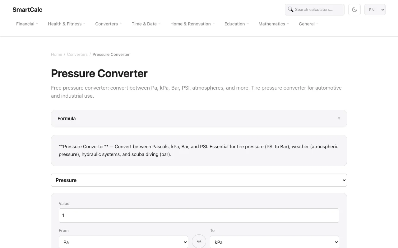 Screenshot of SmartCalc