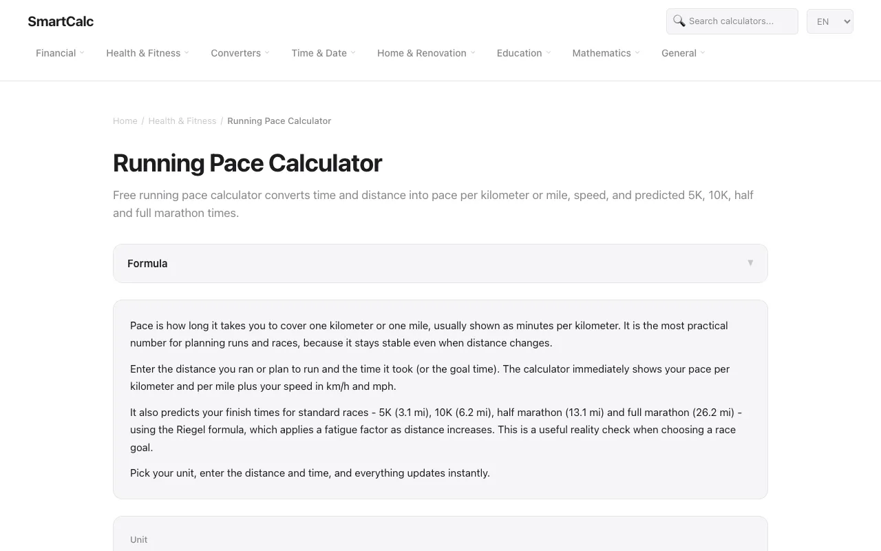 Screenshot of SmartCalc