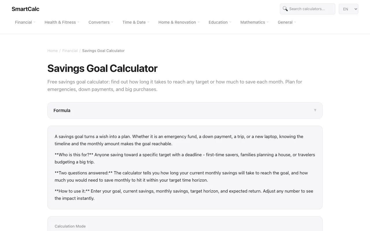 Screenshot of SmartCalc