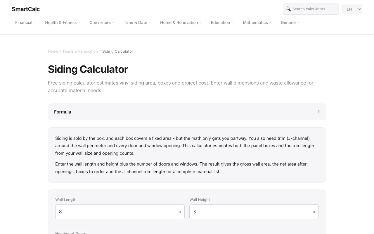 Screenshot of SmartCalc