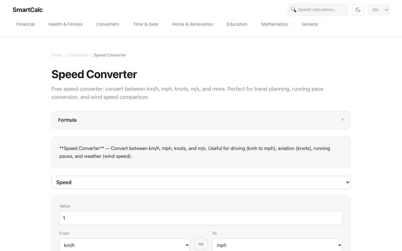 Screenshot of SmartCalc