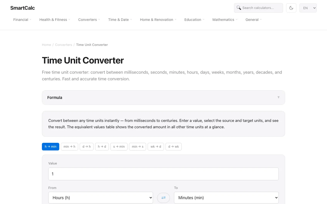 Screenshot of SmartCalc