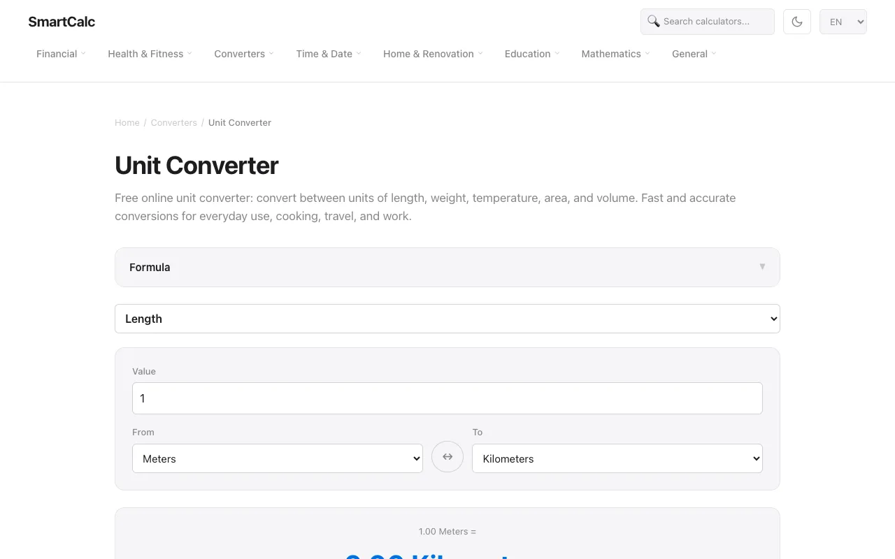 Screenshot of SmartCalc