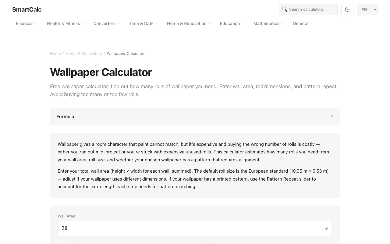Screenshot of SmartCalc