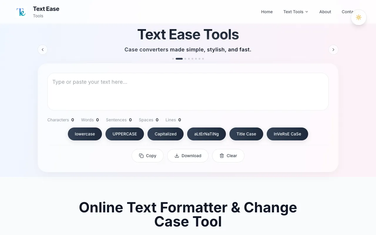 Screenshot of Text Processing Tools