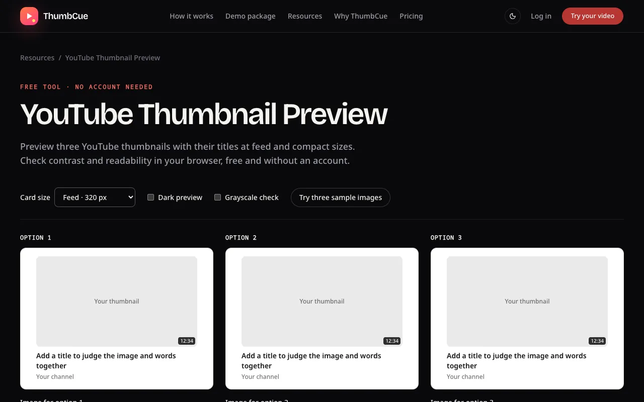 Screenshot of YouTube Thumbnail Preview