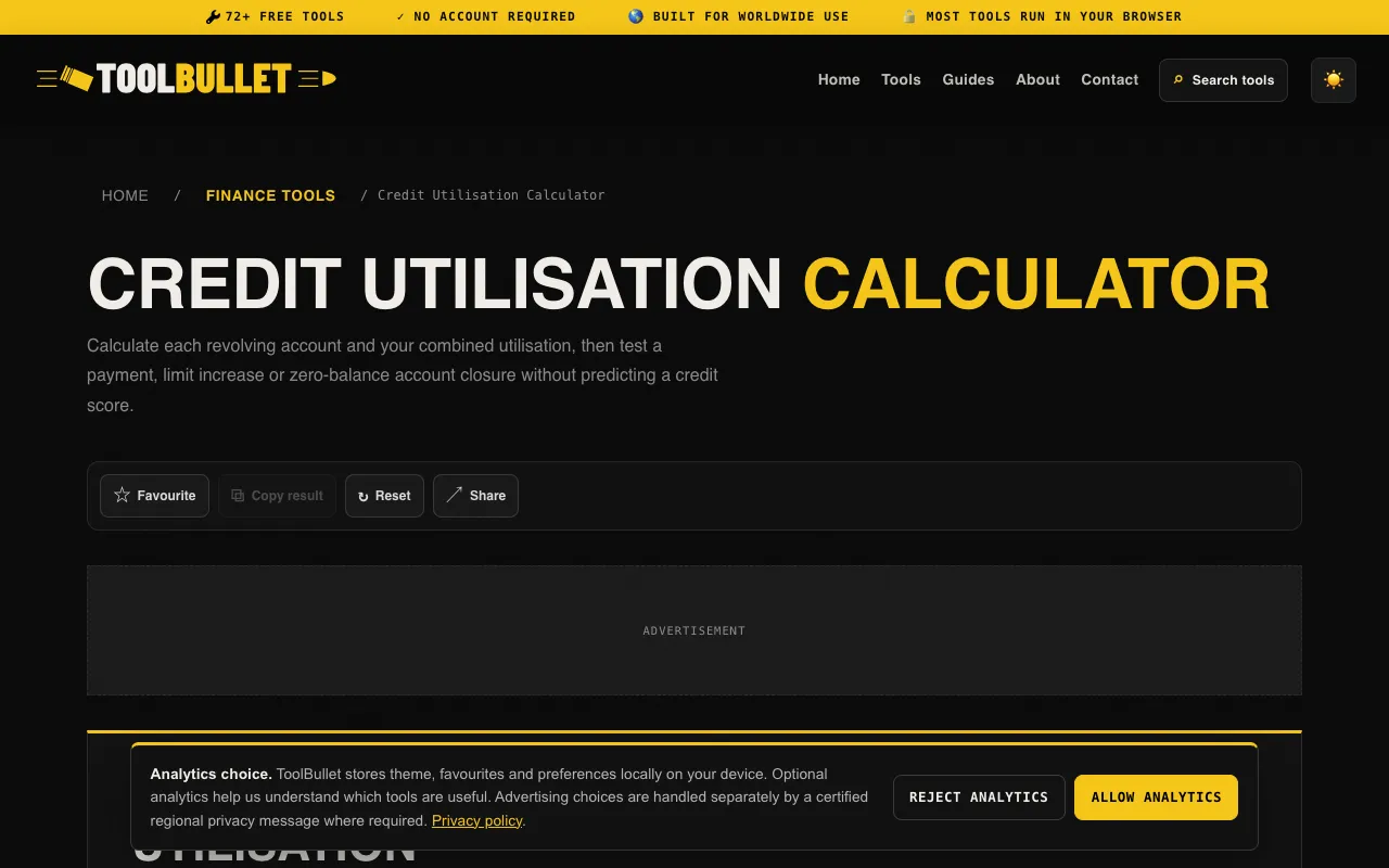 Screenshot of ToolBullet