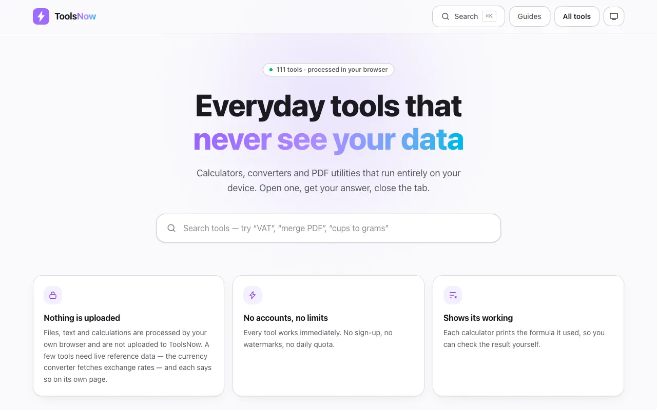Screenshot of Web Tools Suite